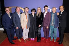 The UK premiere of The Lost King in London on September 26 with Phillipa Langley pictured (fourth right) next to Sally Hawins and writer and director Steve Coogan (third left).