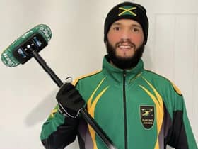 Luke Samuels hopes to represent his grandfather's birthplace in curling at the Winter Olympics, just a year after taking up the sport.