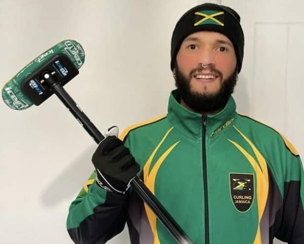 Luke Samuels hopes to represent his grandfather's birthplace in curling at the Winter Olympics, just a year after taking up the sport.