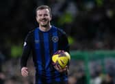 Hearts midfielder Andy Halliday played as a left wing-back against Celtic on Wednesday.