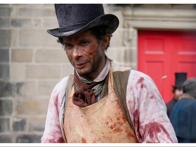 Cast extras on set during the filming of Guillermo del Toro's Frankenstein in Edinburgh. Picture date: Friday September 13, 2024.
