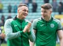 Hibs have spoken about the fitness of Kyle Magennis, left, and Kevin Nisbet as part of a wide-ranging injury update