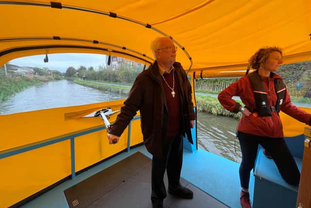 Lord Wallace with All Aboard co-ordinator Anna Philbrick