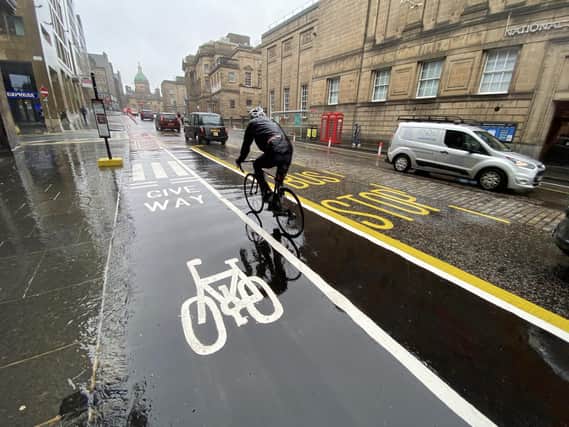 Some temporary cycle lanes will be replaced by permanent ones, but where they have not worked, they will be removed (Picture: Lisa Ferguson)