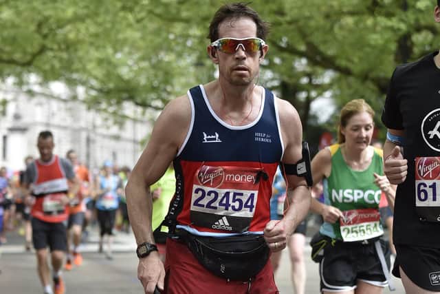 Steven Waterston from Eskbank, pictured running a previous London Marathon.