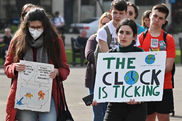 Over 35,000 young people marched in Glasgow to demand climate justice in November. Picture: John Devlin