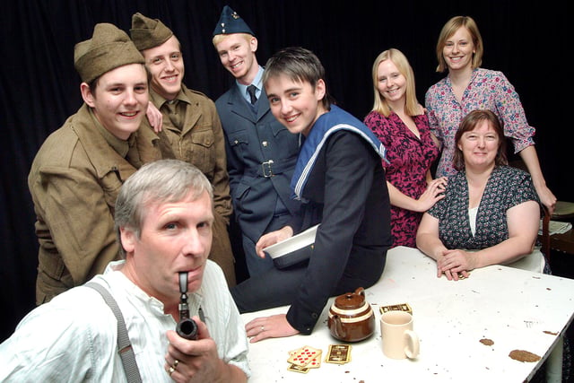 Far Out Productions dress rehearsal for 'Ya Shunta Joined', at Mansfield Palace Theatre in 2007.  Cast members are Phil Bottomore, Matthew Jayes, Robert Phillips, Darren Bottomore, Keiran Jones, Lisa and Vikki Bottomore and  Elizabeth Fitzpatrick