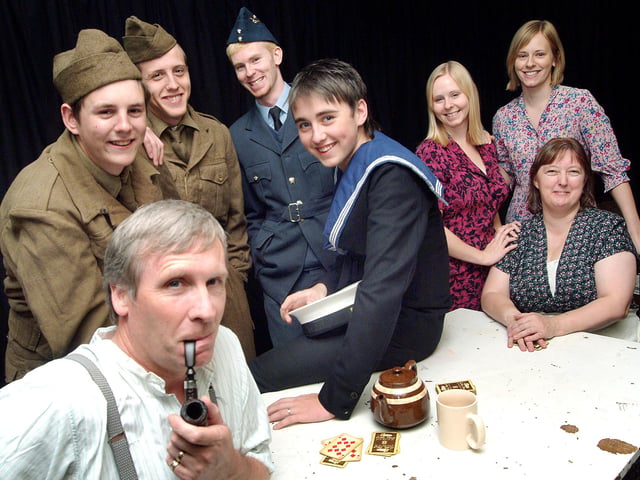 Far Out Productions dress rehearsal for 'Ya Shunta Joined', at Mansfield Palace Theatre in 2007. Cast members are Phil Bottomore, Matthew Jayes, Robert Phillips, Darren Bottomore, Keiran Jones, Lisa and Vikki Bottomore and Elizabeth Fitzpatrick