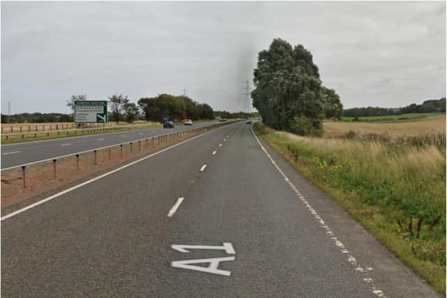 The A1 is closed near Bankton after a crash.