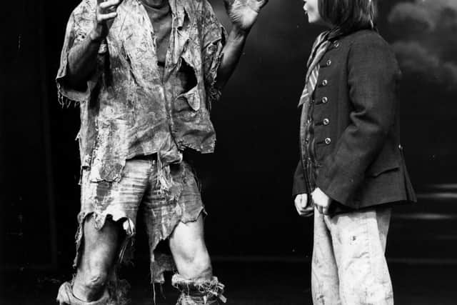 The person on the left is either Spike Milligan playing Ben Gunn in Treasure Island at the Mermaid Theatre in London in 1974, or Susan Morrison before she got her boiler fixed (Picture: Central Press/Hulton Archive/Getty Images)