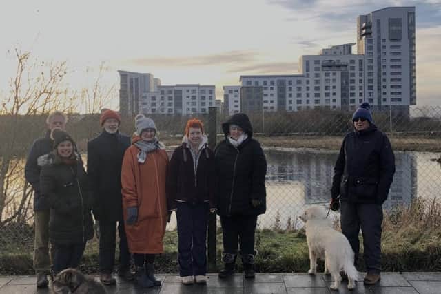 Pond campaigners at Western Harbour in Edinburgh