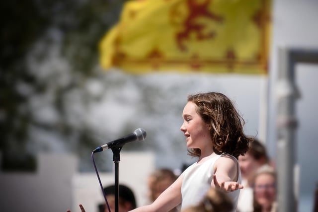 This young girl was in full voice for the gala day. Photo by Angus Laing.
