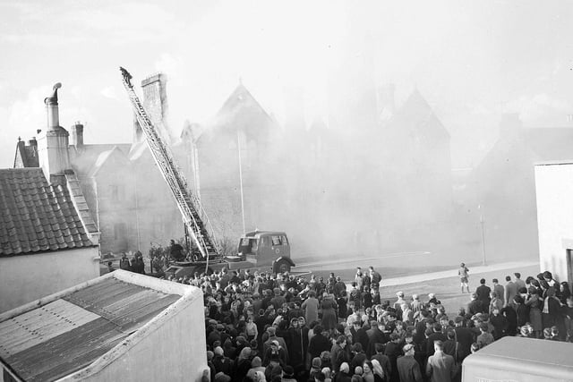 A fire at Tranent Primary School in February 1958.