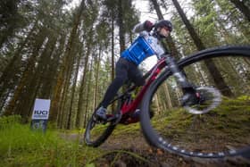 Elena McGorum in action at Glentress, where the world's best will compete at next year's 2023 UCI Cycling World Championships. Picture: Jeff Holmes