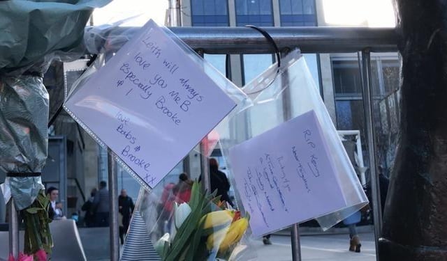 Many messages were left with the floral tributes. One said: "Leith will always love you Mr B."