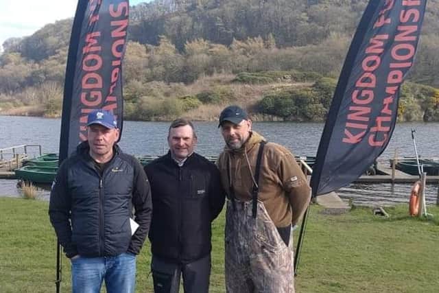 Winners of the first heat in the Kingdom Fly Championship: left to right: Allan McLachlan, Paul Merrifield and Darren Haxton
