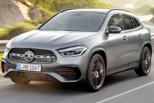 A grey Mercedes GLA like the one stolen involved in Monday night's pursuit.
