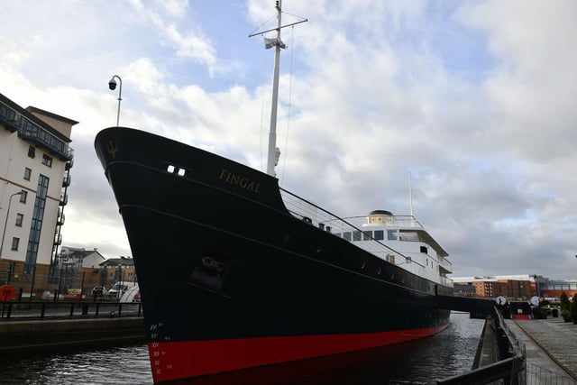 Fingal at Alexandra Dock in Leith has a unique and luxurious afternoon tea experience at "Scotland's only floating hotel".