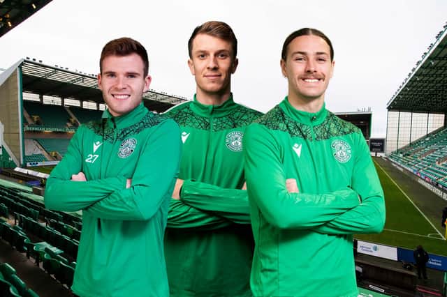 Chris Cadden, Matt Macey, and Jackson Irvine could all make their home debuts for Hibs