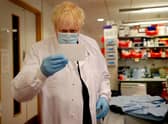 Prime minister Boris Johnson visits the Jenner Institute in Oxford where scientists are developing a Covid 19 vaccine. (Pic: Getty Images)