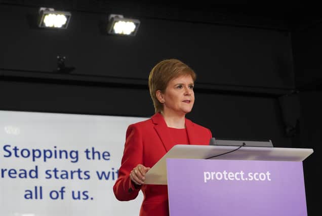 Nicola Sturgeon warned relaxing the restrictions in Edinburgh would be like 'throwing petrol on smouldering embers' (Picture: Scottish government)