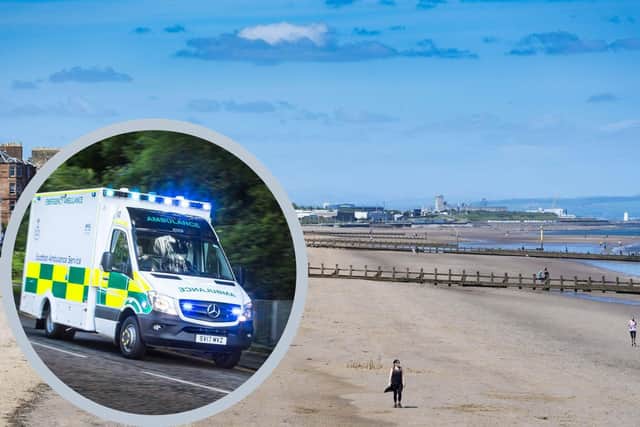 The ambulance service was called just after 2am to a report of a man at sea at Portobello Beach on Sunday morning.