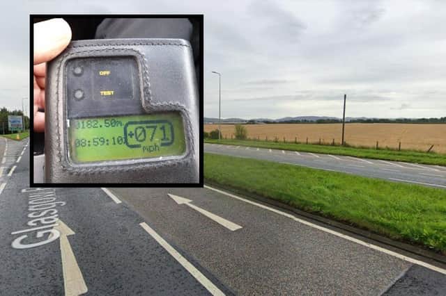 Police in Edinburgh caught a driver this morning travelling at almost twice the legal speed limit near Edinburgh Airport.