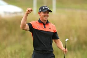 Grant Forrest celebrates his victory in the  Hero Open at Fairmont St Andrews. Picture: Andrew Redington/Getty Images.