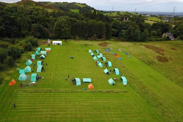 Camping grounds at the site