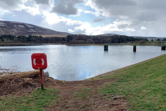 The Dam Wall at Harlaw near Harlaw House, a busy place for anglers. Picture Nigel Duncan