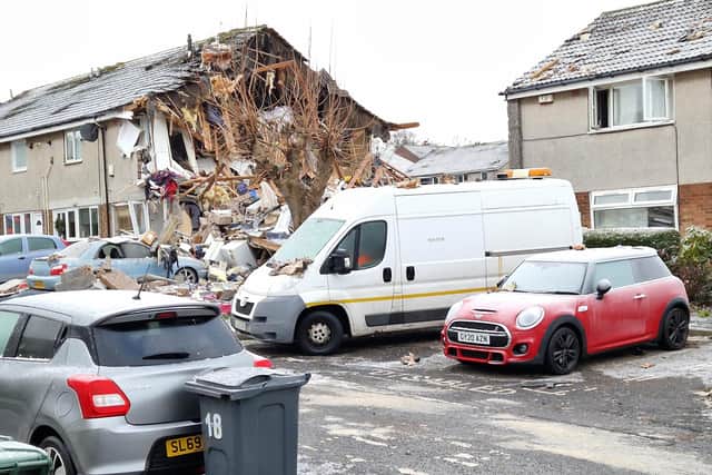 The house on Baberton Mains Avenue was destroyed in Friday night's deadly blast.