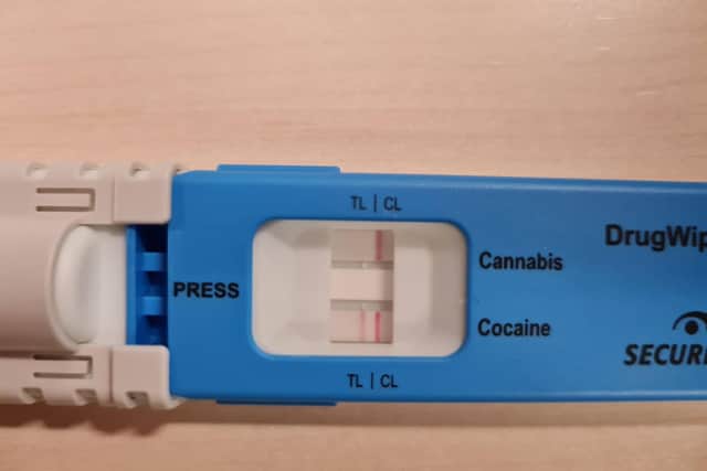 The driver tested positive for cocaine following the drugwipe (Photo: Police Scotland).