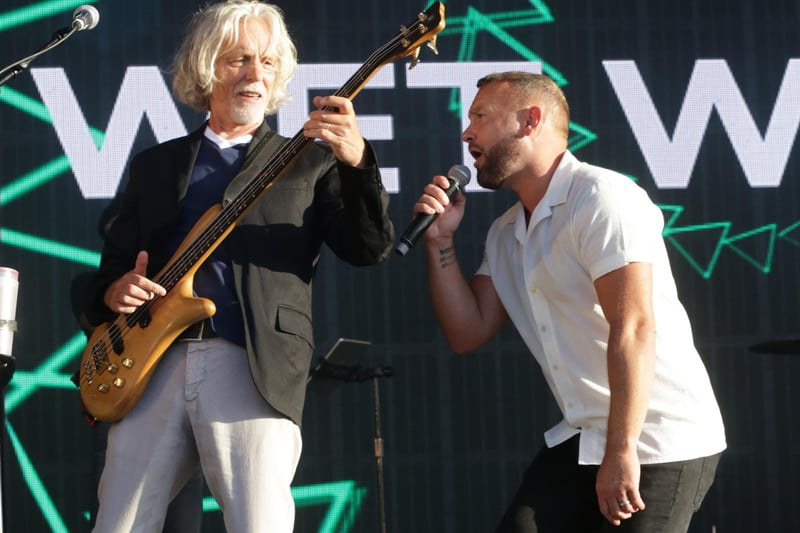 Legendary Scottish pop-rockers Wet Wet Wet from Clydebank took to the stage on Saturday evening to play hits including Sweet Little Mystery and Wishing I was Lucky.