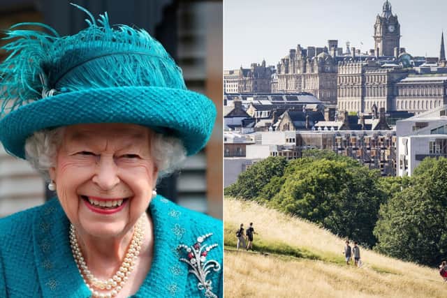 Queen Elizabeth II's state funeral in London will be screened at Holyrood Park in Edinburgh (PA/Getty)