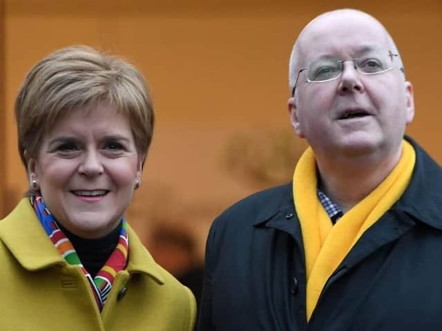 Peter Murrell, alongside wife and former first minister Nicola Sturgeon. Picture: Andy Buchanan/AFP via Getty Images