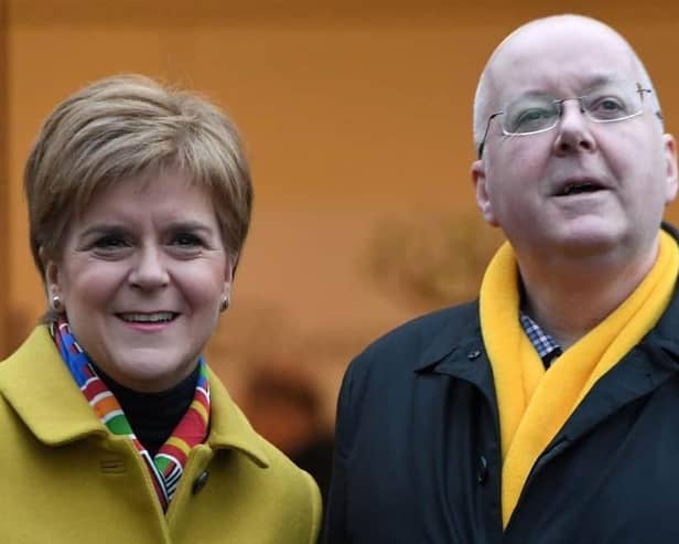 Peter Murrell, alongside wife and former first minister Nicola Sturgeon. Picture: Andy Buchanan/AFP via Getty Images