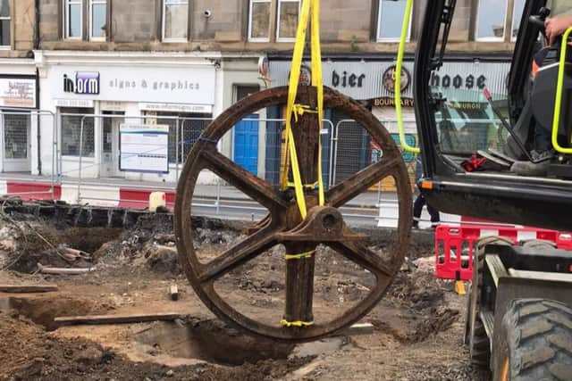 The cable wheels were discovered in August 2021 at the Pilrig Street junction with Leith Walk during the Trams to Newhaven excavations. After being excavated they were put in storage and will now be on public display in the coming months