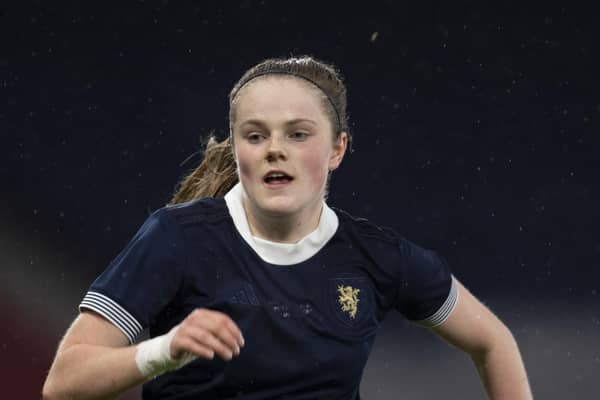 Emma Watson scored a brace in only her second appearance for Scotland. (Photo by Rob Casey / SNS Group)