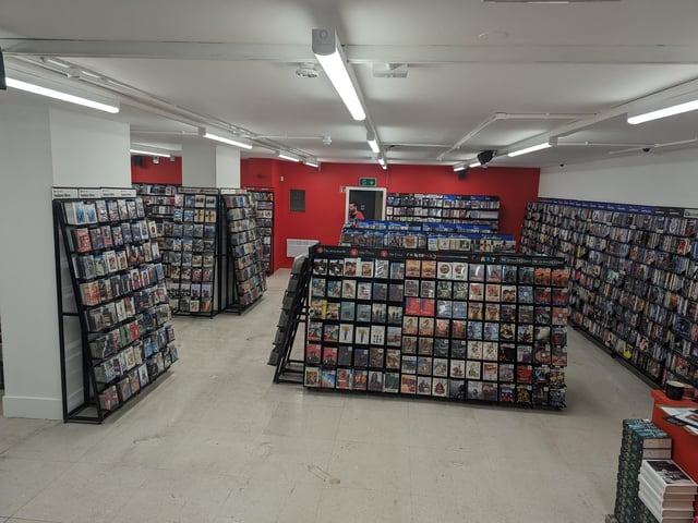 Shoppers will be able to pore over hundreds of DVDs and Blue-Rays.