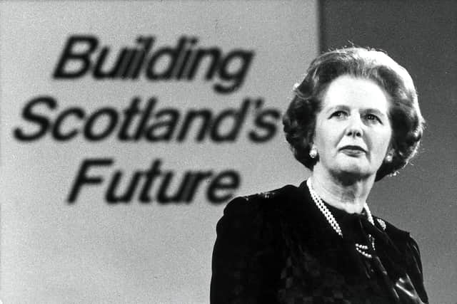 Margaret Thatcher at the Scottish Conservative Party conference in Perth in 1986 (Picture: Alan MacDonald)