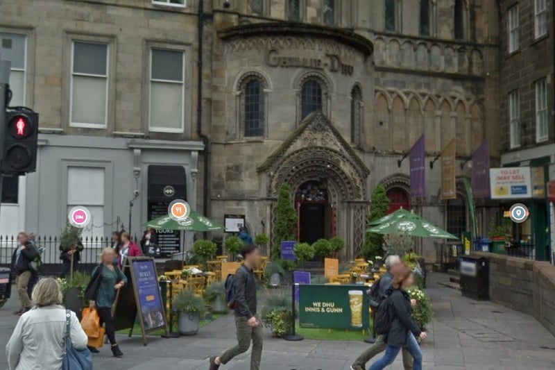 Ghillie Dhu in Rutland Place at Edinburgh's West End is a popular bar, restaurant and live music venue - and it is housed in a former church.
It was built as St. Thomas' Church in 1843 for a breakaway congregation from the Scottish Episcopal Church which allied itself with the Church of England. 
The church moved to Corstorphine in 1938 and the Rutland Place building was eventually converted in 1958 to serve for a time as a heritage centre, a tourist information centre and then the Berkeley Casino before being remodelled for its current use and opening as Ghillie Dhu in 2010.