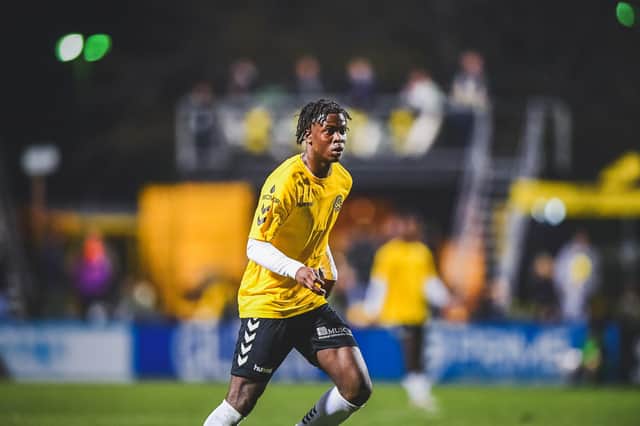 Emmanuel 'EJ' Johnson in action for Charleston Battery against MLS expansion side Charlotte FC. Picture: Charleston Battery