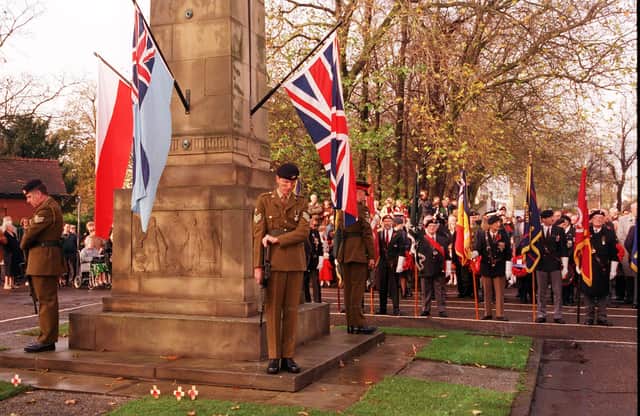 Remembrance Services from more than 20 years ago but who can you spot?
