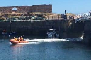 An RNLI crew from Dunbar were sent out to rescue the fisherman, but sadly he was found dead. (Picture credit: RNLI Dunbar Lifeboats)