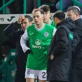 Harry McKirdy came on as a sub in Hibs' 2-2 draw with Motherwell during January