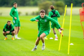 Kevin Nisbet is put through his paces at the Hibernian Training Centre