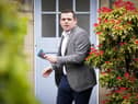 Scottish Conservative leader Douglas Ross in Davidson Mains, Edinburgh, on the campaign trail for Scottish Conservatives ahead of the local government elections. Picture date: Wednesday April 13, 2022.