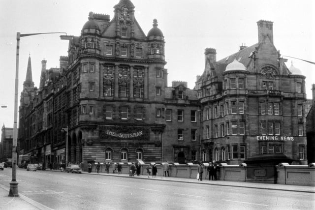 The exterior of The Scotsman and Evening News newspaper offices on North Bridge Edinburgh.