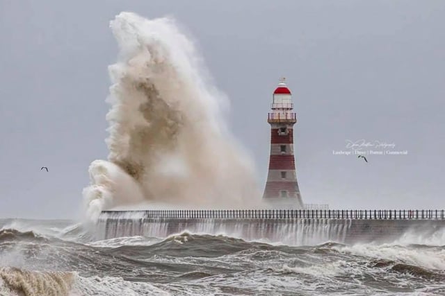 Whatever the weather, you can always count on Roker Pier to make a great back drop for a photo. It was captured here by Dean Matthews Photography.