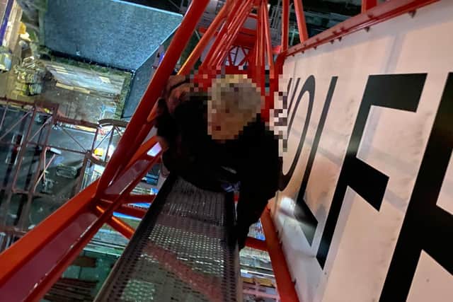 The teens scaled the crane at night time in Edinburgh during lockdown
